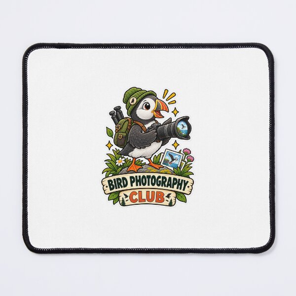 Item preview, Bird Photography Club – Puffin Birdwatching Design designed and sold by Eugeniia25.