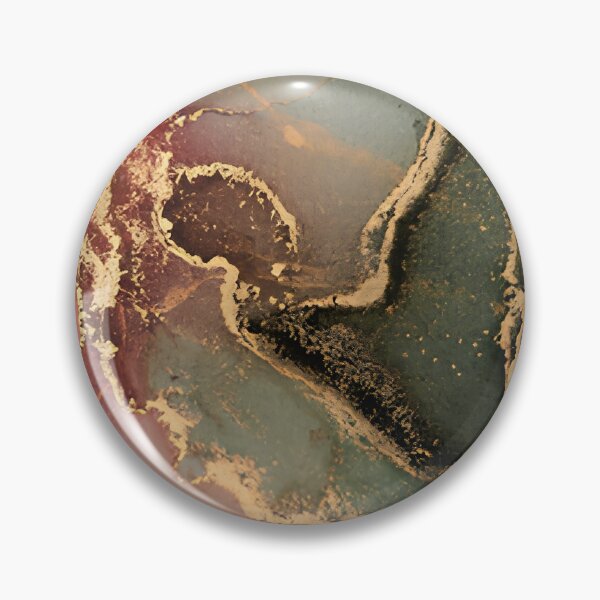 Item preview, Emerald Green and Gold Alcohol Ink Abstract Marble Geode Wall Art designed and sold by LuxocaDesigns24.