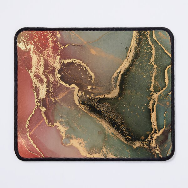 Item preview, Emerald Green and Gold Alcohol Ink Abstract Marble Geode Wall Art designed and sold by LuxocaDesigns24.