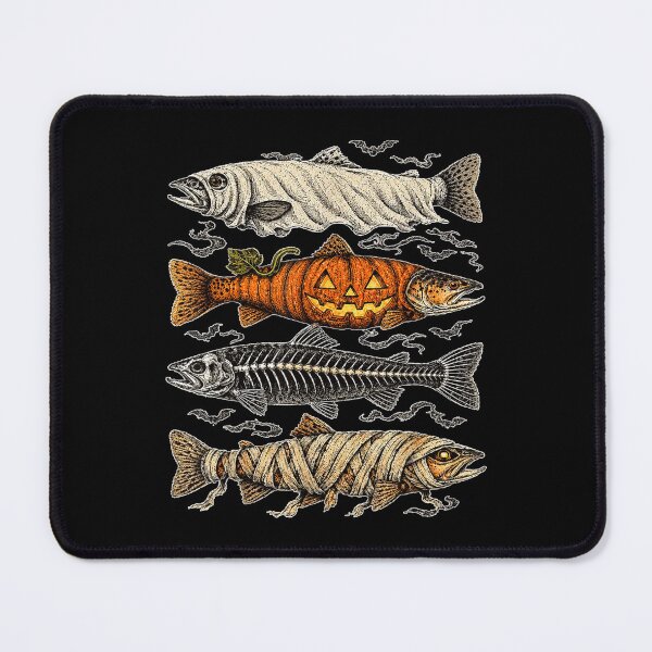 Item preview, Halloween Trout Fish Ghost Pumpkin Skeleton Mummy designed and sold by CrinoSwice.