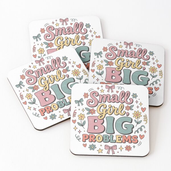 Item preview, Small Girl Big Problems Funny Feminine Typography designed and sold by littlepiig.