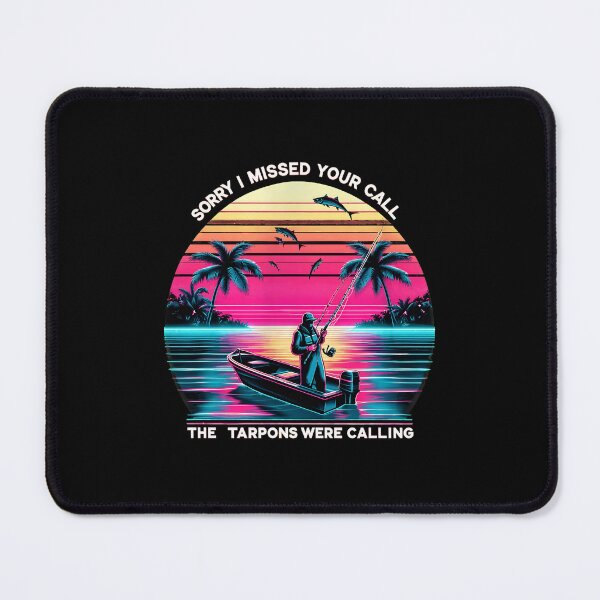Item preview, Sorry I Missed Your Call Fishing Sunset Retro Art designed and sold by tookesixstwar.