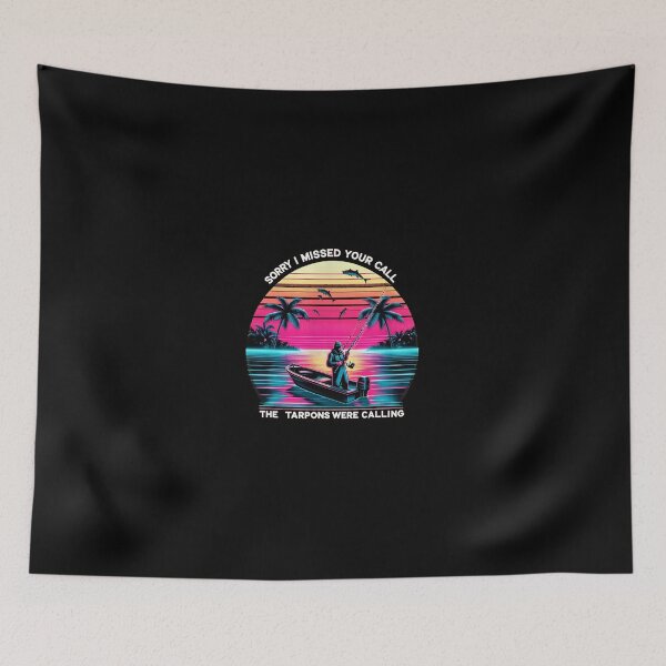 Item preview, Sorry I Missed Your Call Fishing Sunset Retro Art designed and sold by tookesixstwar.