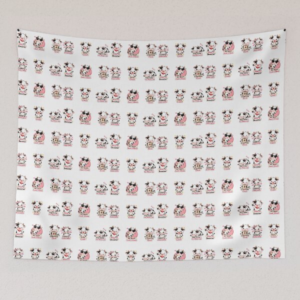 Item preview, Cute Kawaii Cow, Funny Cow Set designed and sold by graphic-genie.