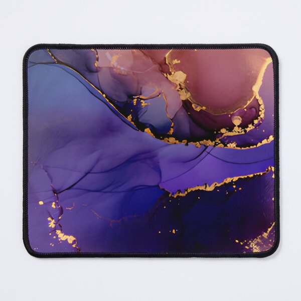 Item preview, Burgundy and Royal Blue Alcohol Ink Gold Veins Abstract Wall Art designed and sold by LuxocaDesigns24.