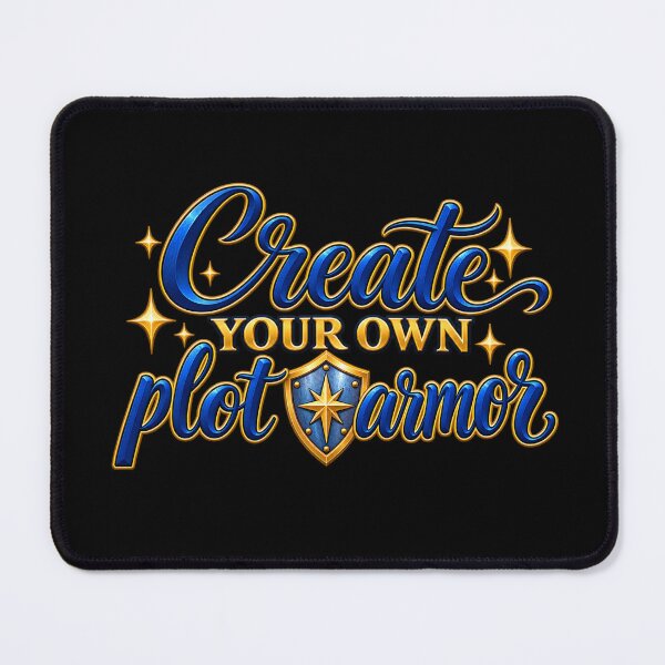 Item preview, Create Your Own Plot Armor – Motivational Geek Quote designed and sold by RaulWeirdAndFun.