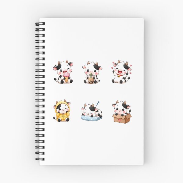 Item preview, Cute Kawaii Cow, Funny Cow designed and sold by graphic-genie.