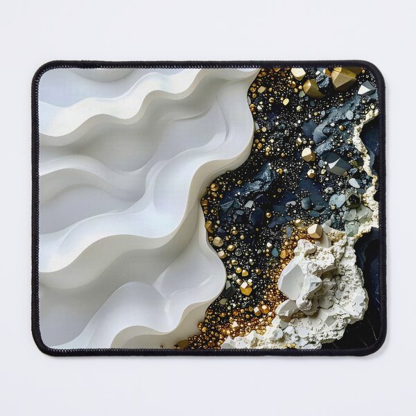 Item preview, Alabaster and Slate Geometric Spiral with Pyrite Accents designed and sold by Vicky Brago-Mitchell®.