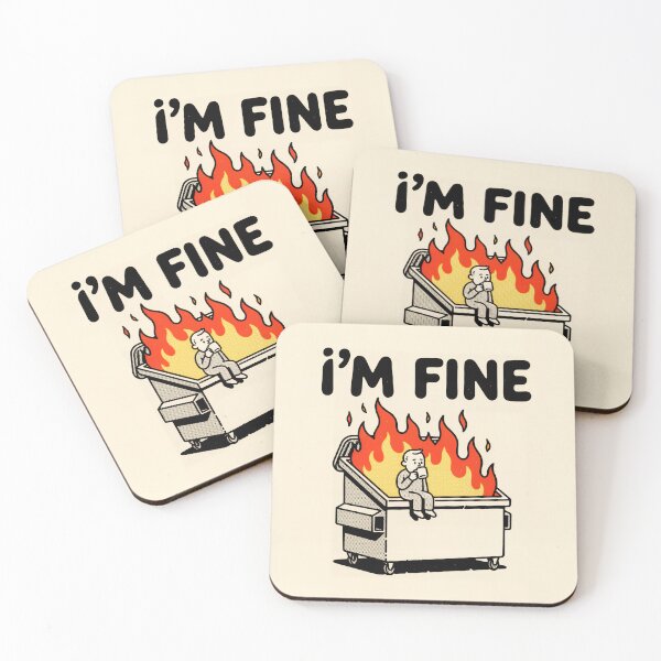 Item preview, I'm Fine (Dumpster Fire) designed and sold by Synthartik.