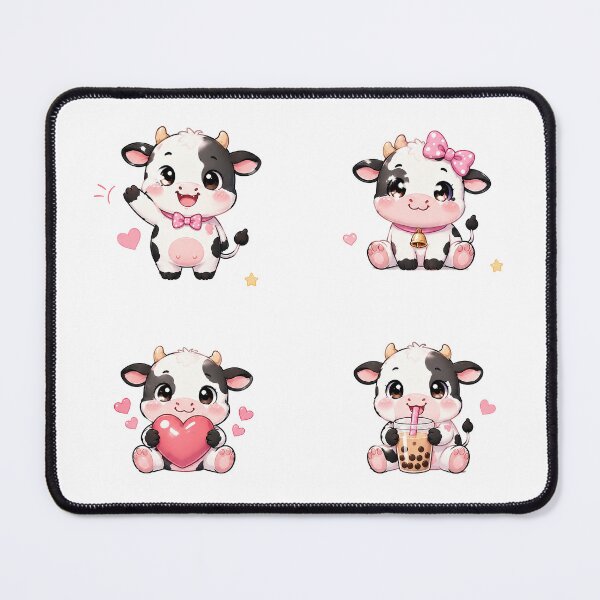 Item preview, Cute Kawaii Cow, Funny Cow Set designed and sold by graphic-genie.