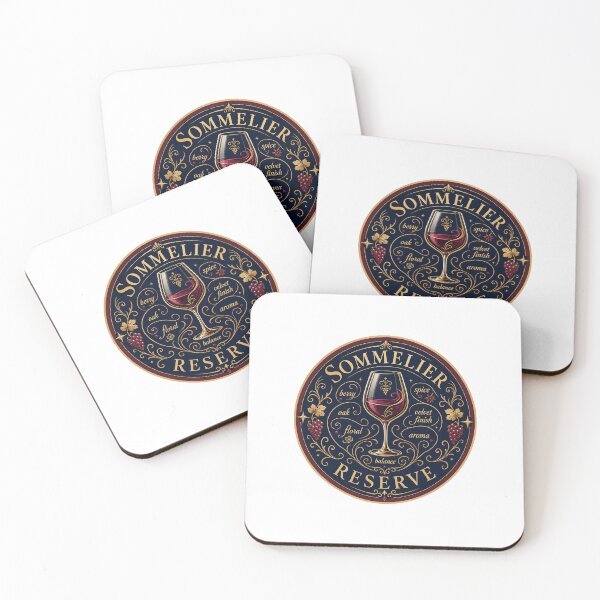 Item preview, Sommelier Reserve Wine Sticker Vintage Badge Wine Connoisseur Gift designed and sold by RedRubyBubble.