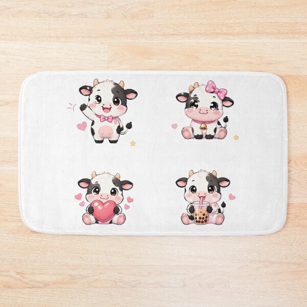 Item preview, Cute Kawaii Cow, Funny Cow Set designed and sold by graphic-genie.