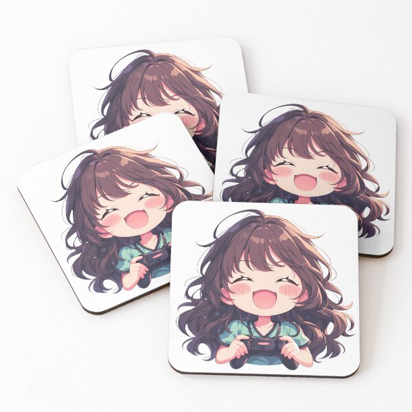 Item preview, Shouko Nishimiya A Silent Voice Chibi Gamer Happy Controller designed and sold by Dashsopaner.