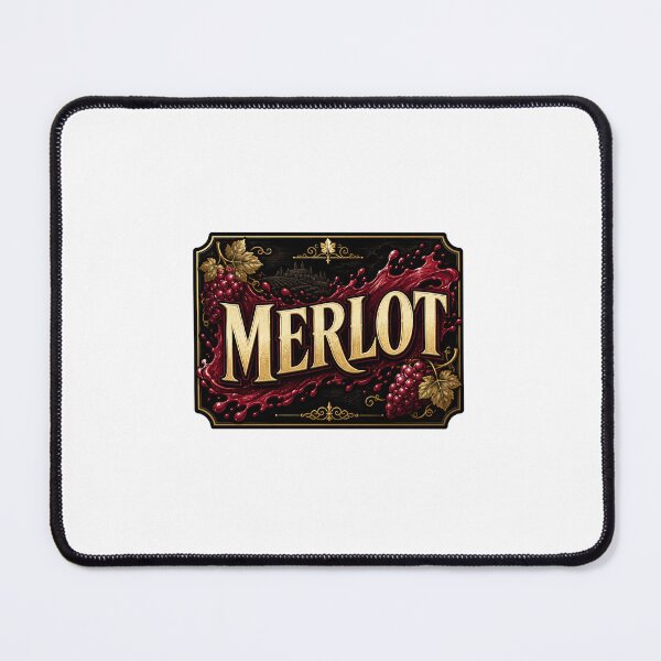 Item preview, Merlot Wine Sticker Bold Vintage Label Red Wine Lover Gift designed and sold by RedRubyBubble.