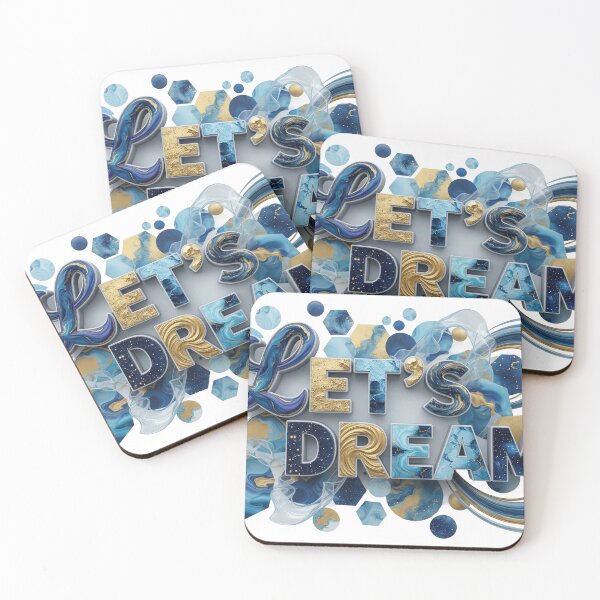 Item preview, Beautiful Blue LET'S DREAM 3D Text Art designed and sold by dazzlemakers.
