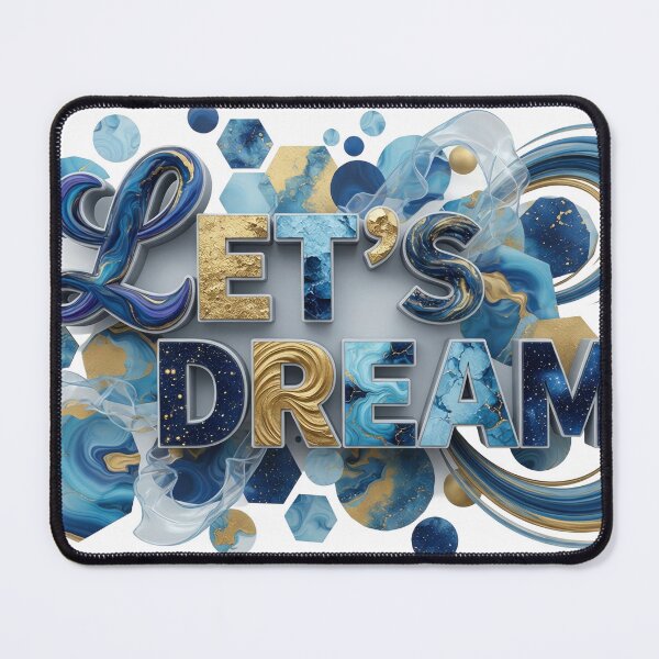 Item preview, Beautiful Blue LET'S DREAM 3D Text Art designed and sold by dazzlemakers.