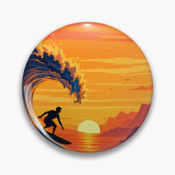 Item preview, Golden Hour Surfer Silhouette Phone Case designed and sold by RedRubyBubble.