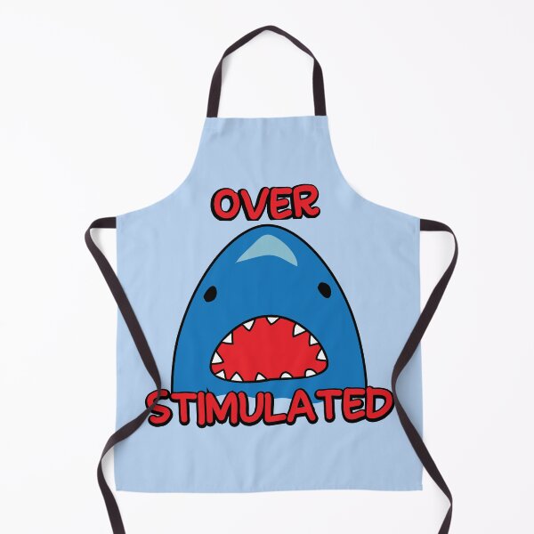 Item preview, Overstimulated anxiety shark designed and sold by fluffyfamcraft.