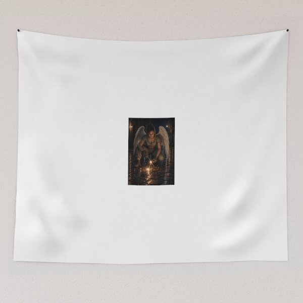 Item preview, Angel creating a golden spark on cobblestone designed and sold by CathryneDelamort.