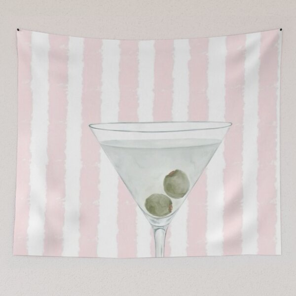 Item preview, Pink Martini Cocktail Pattern Cute Retro Coquette Drink Print designed and sold by SimplebutSweet.