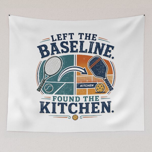 Item preview, Left The Baseline Found The Kitchen Tennis To Pickleball designed and sold by Colorful Designs.