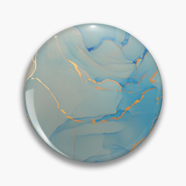 Item preview, Blue and Gold Alcohol Ink Abstract Marble Waves Wall Art designed and sold by LuxocaDesigns24.