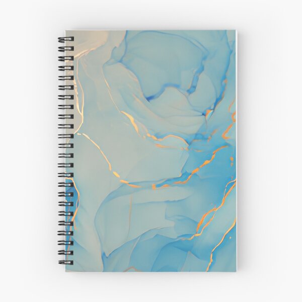 Item preview, Blue and Gold Alcohol Ink Abstract Marble Waves Wall Art designed and sold by LuxocaDesigns24.
