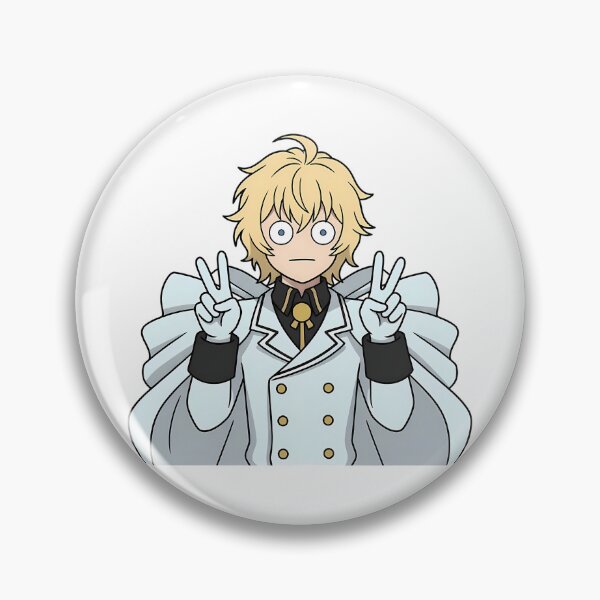 Item preview, Mikaela Hyakuya Seraph End White Uniform Peace Pose designed and sold by Dashsopaner.