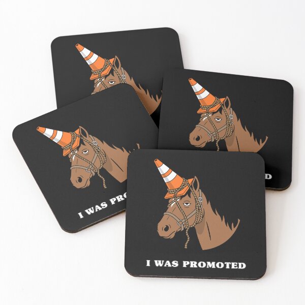 Item preview, Traffic cone unicorn horse – I was promoted - funny unicorn mascot designed and sold by messy-nessie.