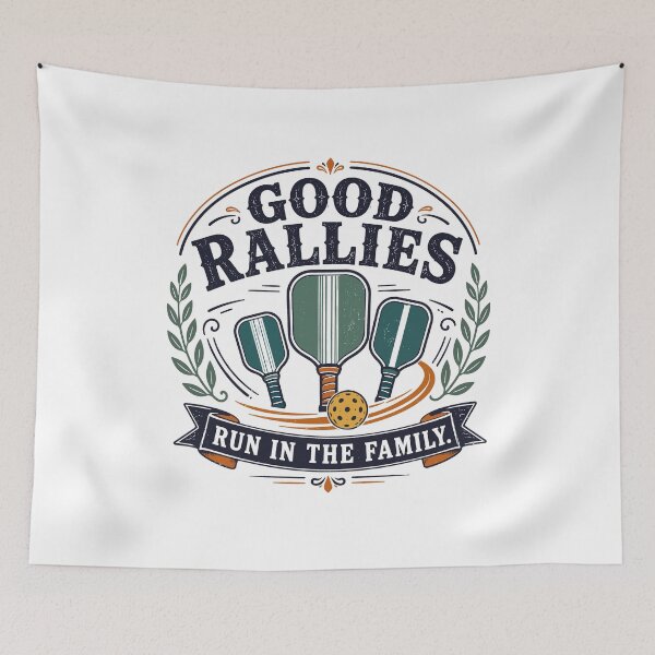Item preview, Good Rallies Run In The Family Pickleball Vintage designed and sold by Colorful Designs.