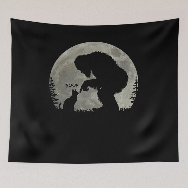 Item preview, Bigfoot Boop Cat Moon Meme designed and sold by suhairee-studio.