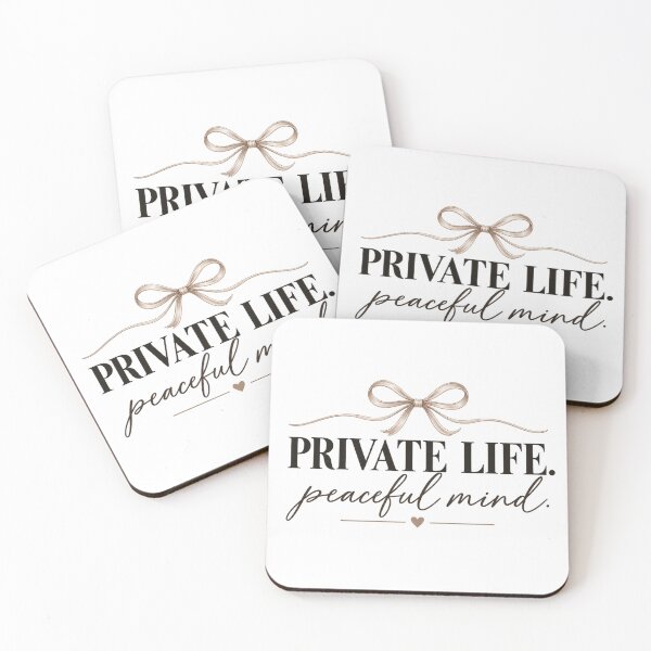 Item preview, Private Life Peaceful Mind – Minimalist Quiet Life Quote designed and sold by MUSA'S.