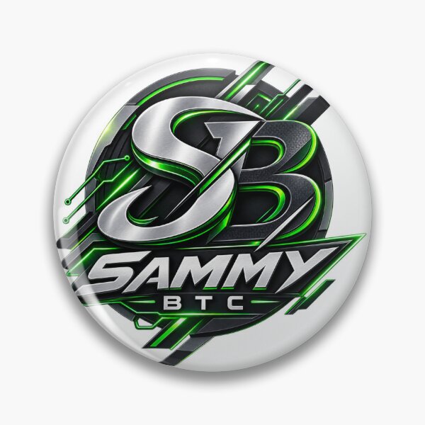 Item preview, SB Sammy BTC Futuristic Green Tech Emblem designed and sold by Ishratparween11.