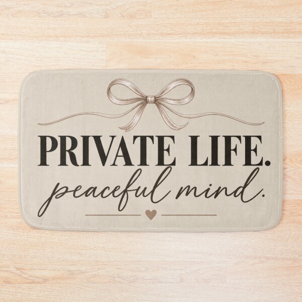 Item preview, Private Life Peaceful Mind – Minimalist Quiet Life Quote designed and sold by MUSA'S.