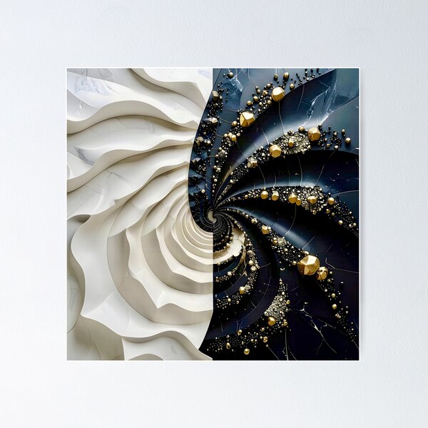 Item preview, Duality of Alabaster Waves and Slate Crystals designed and sold by Vicky Brago-Mitchell®.