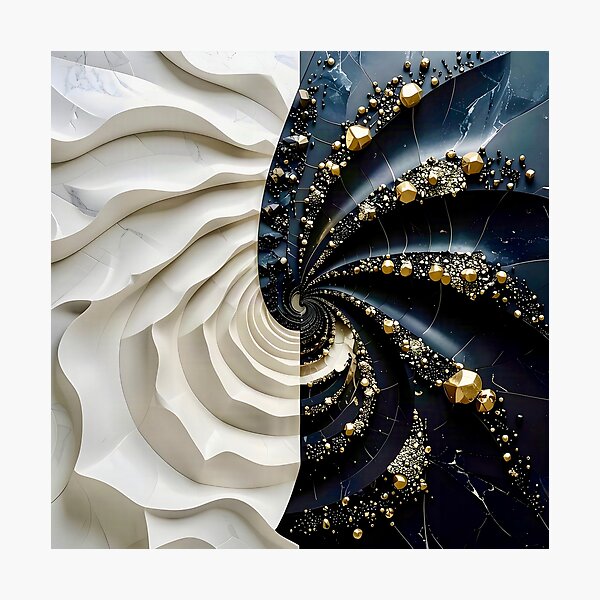 Item preview, Duality of Alabaster Waves and Slate Crystals designed and sold by Vicky Brago-Mitchell®.