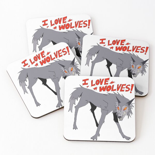 Item preview, I love wolves! designed and sold by Cosmc-Cryptc.