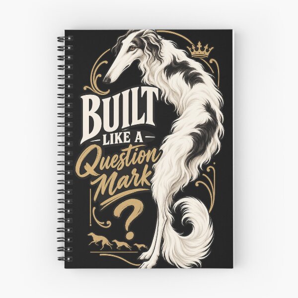 Item preview, Borzoi Dog Built Like A Question Mark designed and sold by NichePrintLab.