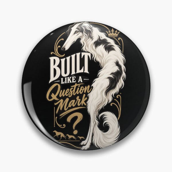 Item preview, Borzoi Dog Built Like A Question Mark designed and sold by NichePrintLab.