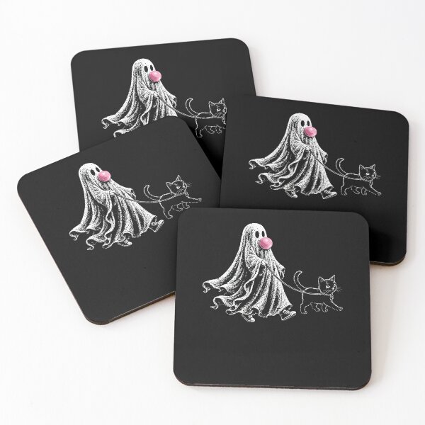 Item preview, Halloween Ghost Walking with Cat Cute designed and sold by suhairee-studio.