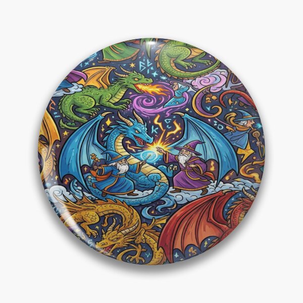Item preview, Cartoon wizards fighting magical dragons. designed and sold by Solomon-Ent-144.