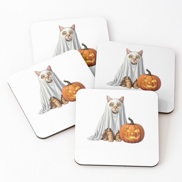 Item preview, Cat Ghost Halloween Funny designed and sold by suhairee-studio.