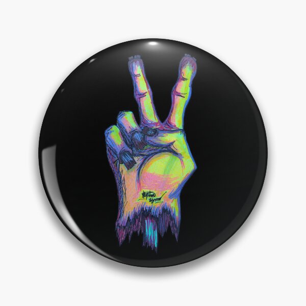 Artikelvorschau, Peace Sign Scar-E-Moji (Equalized Thermal Edition) entworfen und verkauft von Grimmlar.