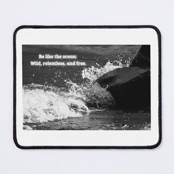 Item preview, Be like the sea - black and white wave photography designed and sold by Tammigrafie.