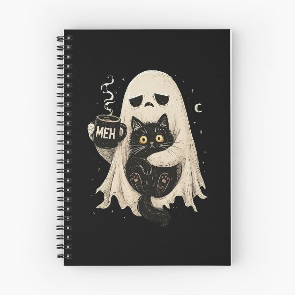 Item preview, Halloween Ghost Holding Black Cat designed and sold by suhairee-studio.
