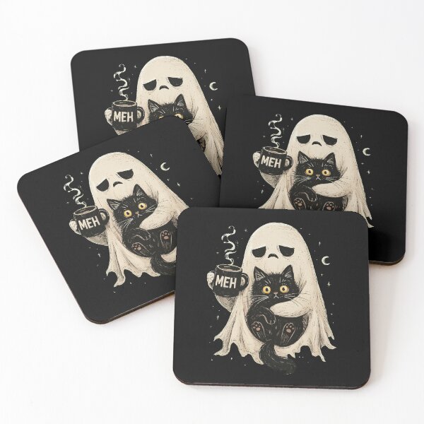 Item preview, Halloween Ghost Holding Black Cat designed and sold by suhairee-studio.