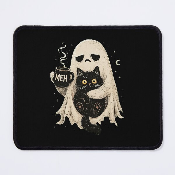 Item preview, Halloween Ghost Holding Black Cat designed and sold by suhairee-studio.