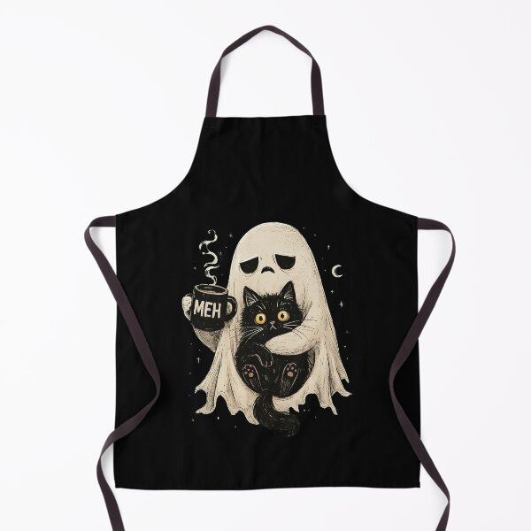 Item preview, Halloween Ghost Holding Black Cat designed and sold by suhairee-studio.