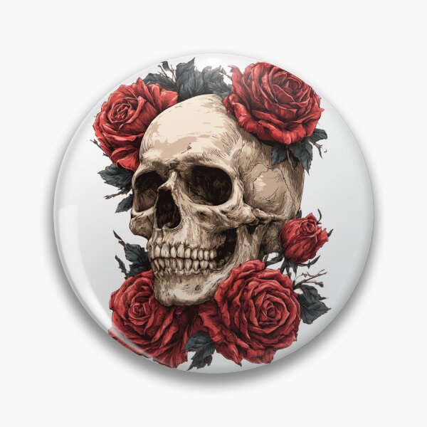 Item preview, Gothic Rose Skull Artwork Tattoo Style Graphic designed and sold by TrendyGalaxy.