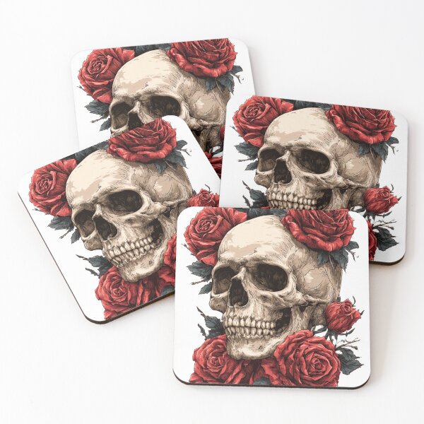 Item preview, Gothic Rose Skull Artwork Tattoo Style Graphic designed and sold by TrendyGalaxy.